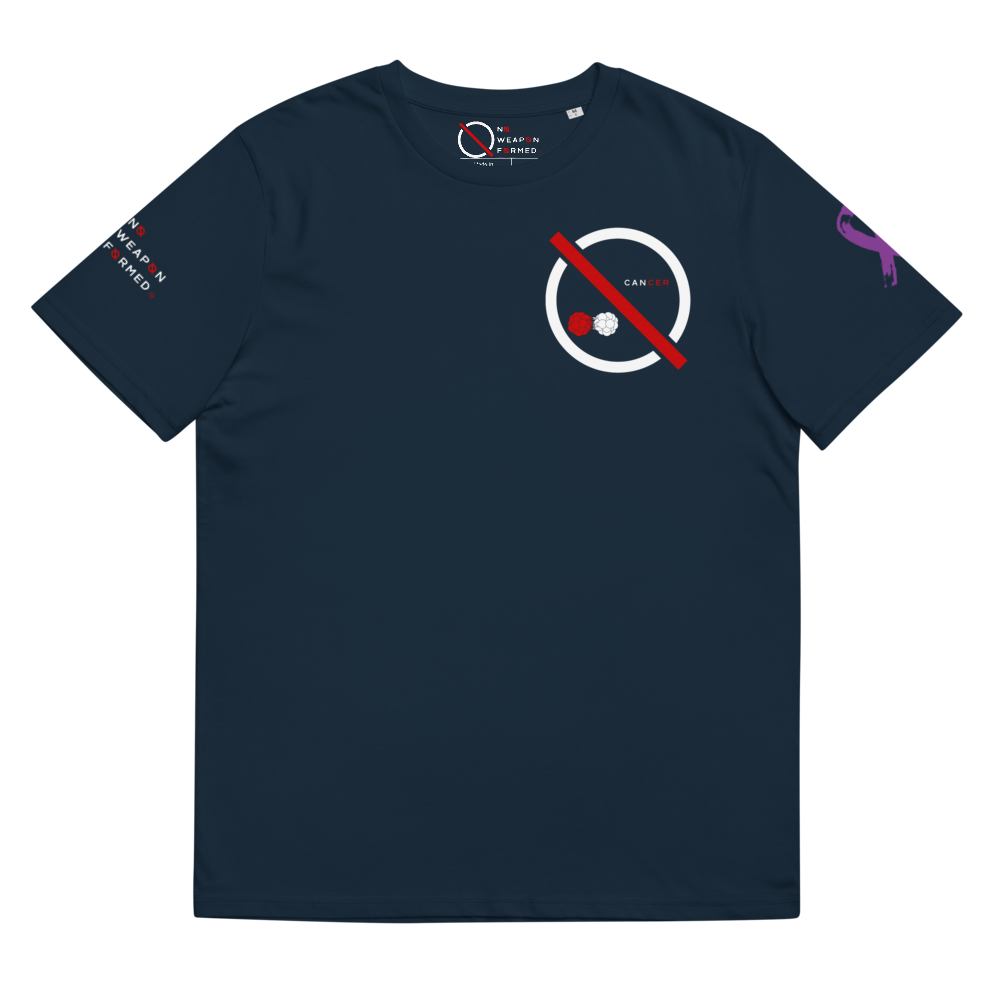 NO WEAPON FORMED 'CANCER' BLACK/WHITE/RED - Unisex organic cotton t-shirt