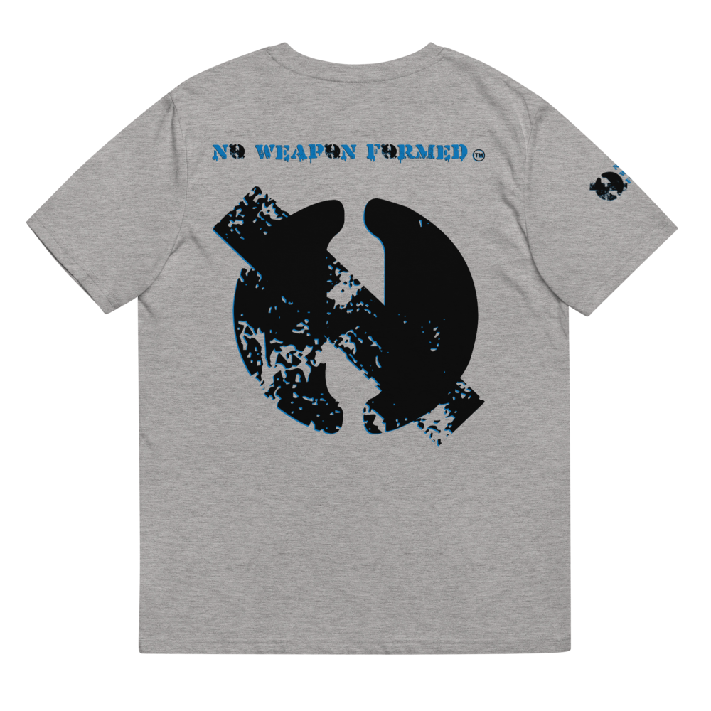 NO WEAPON FORMED DRIPPING BLUE/BLACK - Unisex organic cotton t