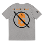 NO WEAPON FORMED 'ROBBER/OPPS' ORANGE/WHITE/BLACK - Unisex organic cotton t-shirt