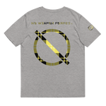 NO WEAPON FORMED FLANNEL BLACK/YELLOW - Unisex organic cotton t-shirt