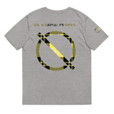 NO WEAPON FORMED FLANNEL BLACK/YELLOW - Unisex organic cotton t-shirt