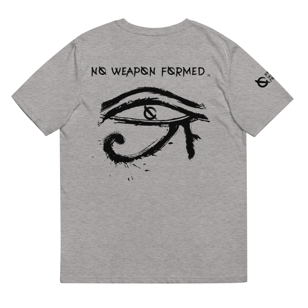 NO WEAPON FORMED HORUS EYE BLACK/WHITE - Unisex organic cotton t-shirt