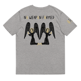 NO WEAPON FORMED "PRAYING ANGELS" GOLD/BLACK/WHITE - Unisex organic cotton t-shirt