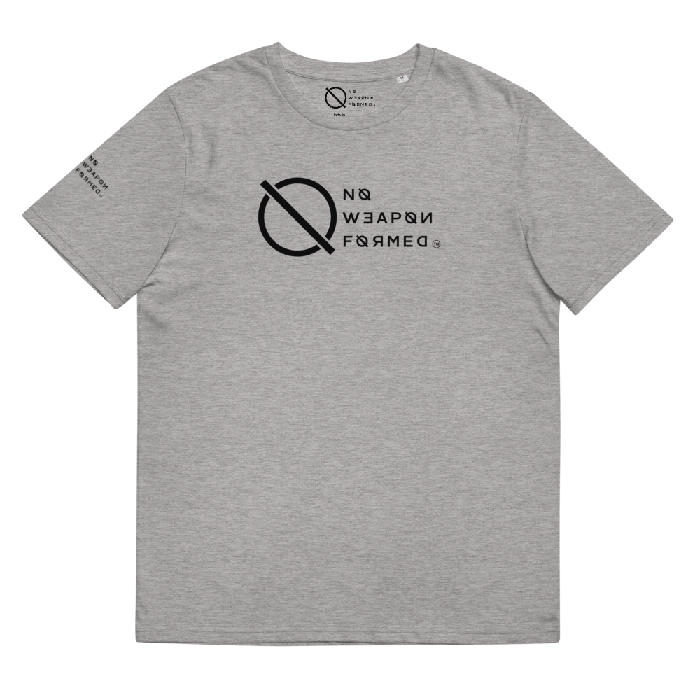 NO WEAPON FORMED 'ANGELS GOT YOUR BACK' BLACK/WHITE - Unisex organic cotton t-shirt