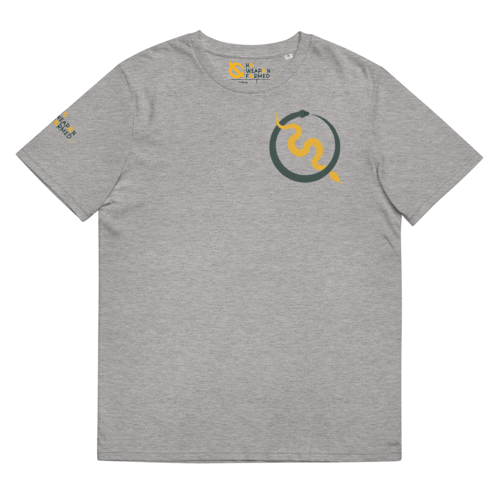 NO WEAPON FORMED 'SNAKES' GREEN/YELLOW - Unisex organic cotton t-shirt