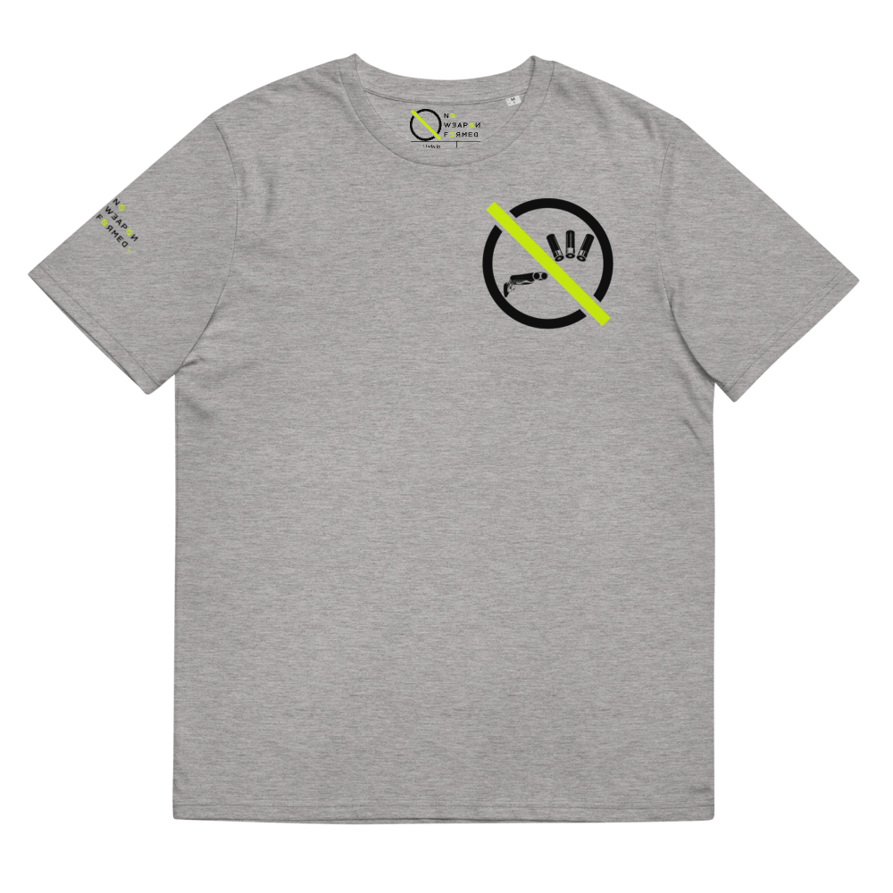 NO WEAPON FORMED 'SHOTGUN' Neon/Black/White - Unisex organic cotton t-shirt