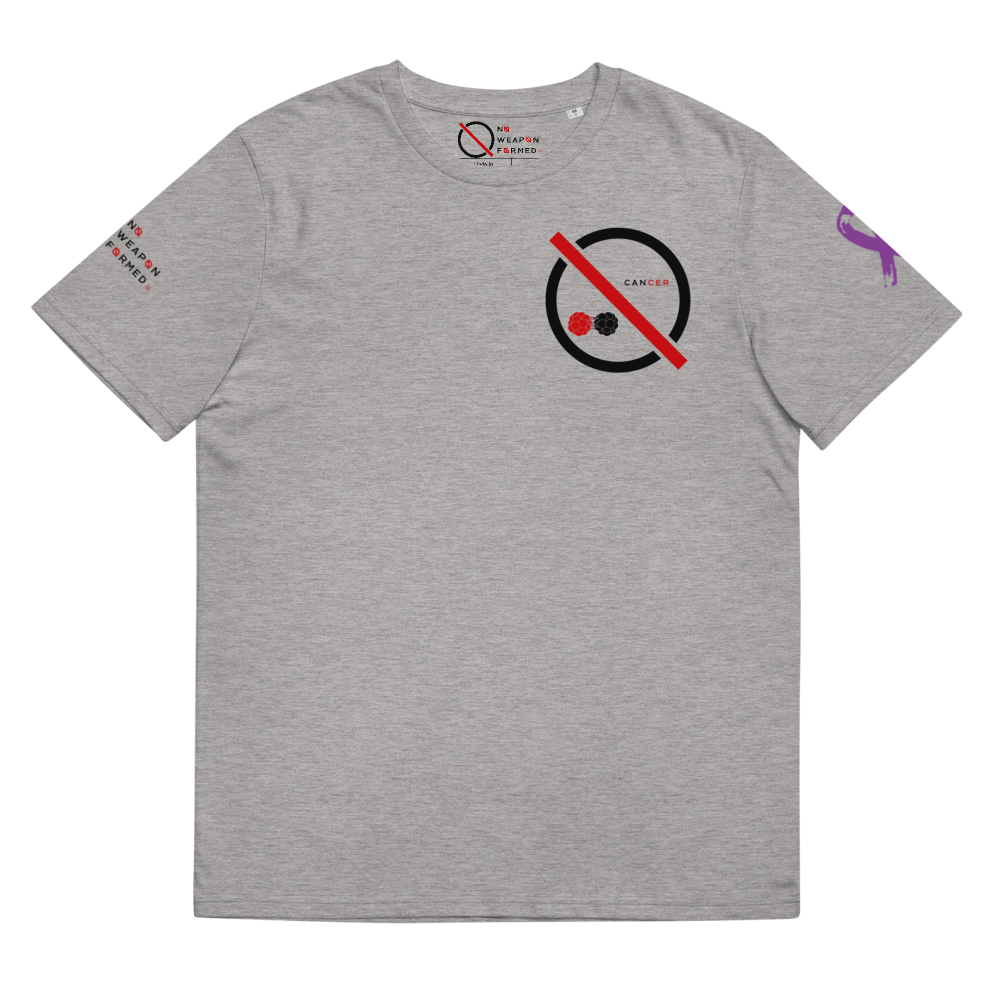 NO WEAPON FORMED 'CANCER' BLACK/WHITE/RED - Unisex organic cotton t-shirt