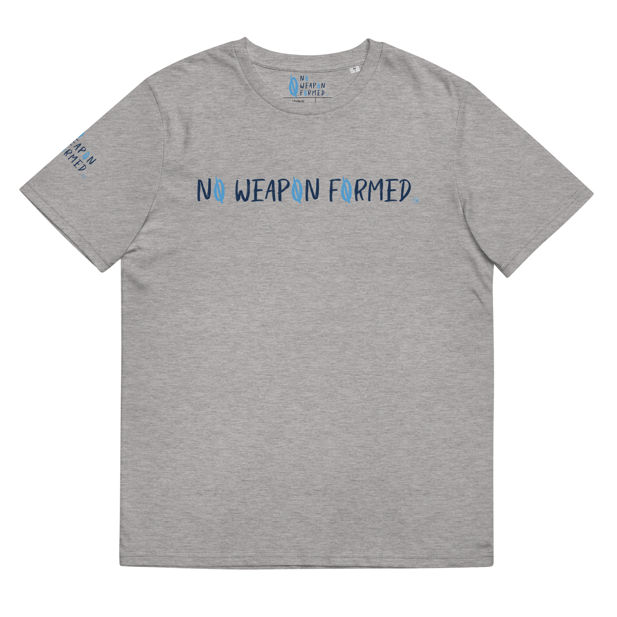 NO WEAPON FORMED "PRAYING ANGELS" NAVY/BABY BLUE - Unisex organic cotton t-shirt