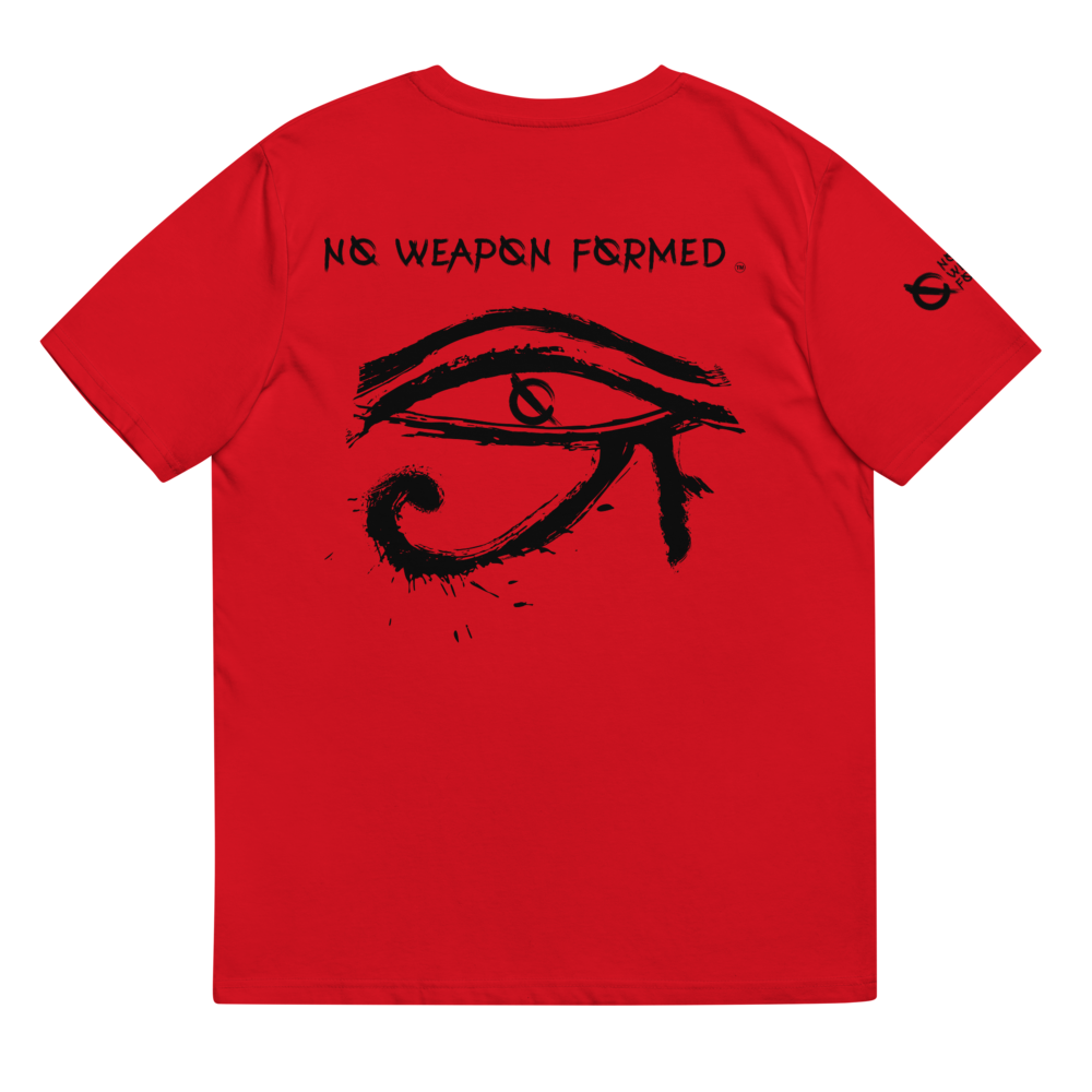 NO WEAPON FORMED HORUS EYE BLACK/WHITE - Unisex organic cotton t-shirt