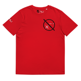 NO WEAPON FORMED GRENADE LAUNCHER RED/BLACK - Unisex organic cotton t-shirt red front