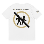 NO WEAPON FORMED 'BACKSTABBERS' GOLD/BLACK/WHITE - Unisex organic cotton t-shirt