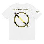 NO WEAPON FORMED FLANNEL BLACK/YELLOW - Unisex organic cotton t-shirt