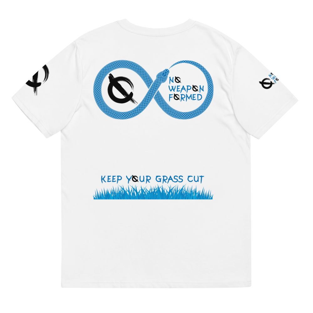 NO WEAPON FORMED 'SNAKES' BLUE - Unisex organic cotton t-shirt