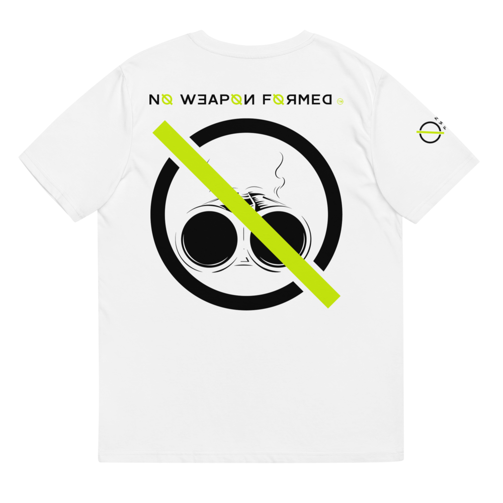 NO WEAPON FORMED 'SHOTGUN' Neon/Black/White - Unisex organic cotton t-shirt