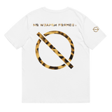 NO WEAPON FORMED LEOPARD PATTERN LOGO - Unisex organic cotton t-shirt