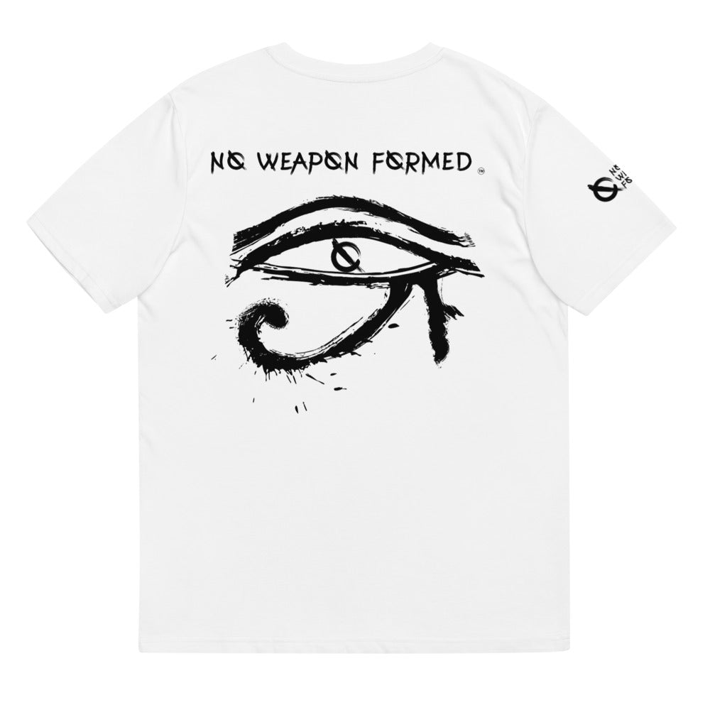 NO WEAPON FORMED HORUS EYE BLACK/WHITE - Unisex organic cotton t-shirt