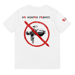 NO WEAPON FORMED GRENADE LAUNCHER RED/BLACK - Unisex organic cotton t-shirt