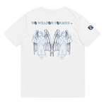 NO WEAPON FORMED "CONTOURED ANGEL" BABY BLUE/NAVY - Unisex organic cotton t-shirt