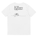 NO WEAPON FORMED "BOW & ARROW ANGELS" WHITE/BLACK - Unisex organic cotton t-shirt