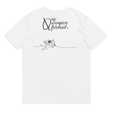 NO WEAPON FORMED "BOW & ARROW ANGELS" WHITE/BLACK - Unisex organic cotton t-shirt