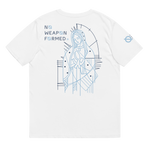 NO WEAPON FORMED "LADY OF GUADALUPE" BABY BLUE/NAVY BLUE/ WHITE - Unisex organic cotton t-shirt