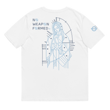 NO WEAPON FORMED "LADY OF GUADALUPE" BABY BLUE/NAVY BLUE/ WHITE - Unisex organic cotton t-shirt