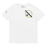 NO WEAPON FORMED 'BACKSTABBERS' GOLD/BLACK/WHITE - Unisex organic cotton t-shirt