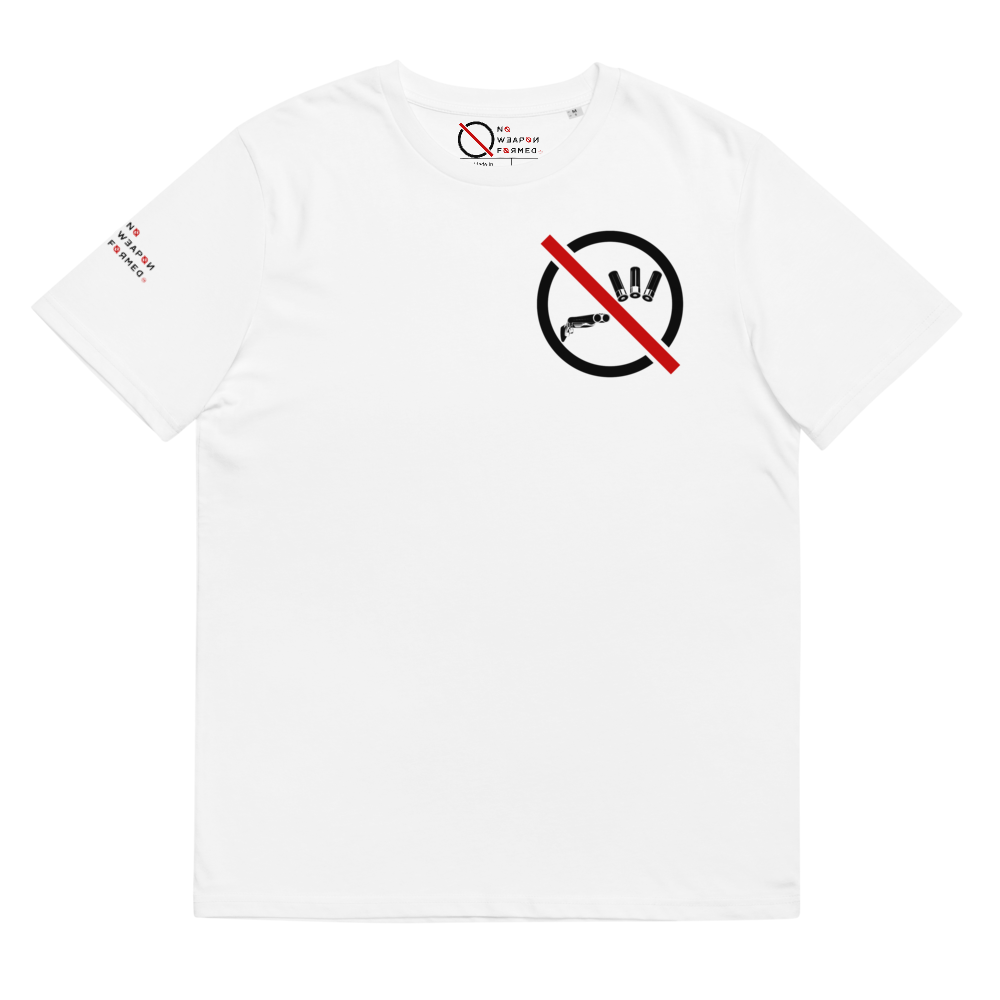 NO WEAPON FORMED 'SHOTGUN' BLACK/RED/WHITE - Unisex organic cotton t-shirt