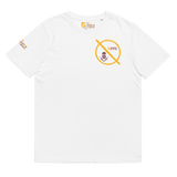 NO WEAPON FORMED 'ROBBER/OPPS' BURGUNDAY/GOLD - Unisex organic cotton t-shirt