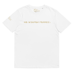 NO WEAPON FORMED FIGHTING ANGEL GOLD/BLACK - Unisex organic cotton t-shirt