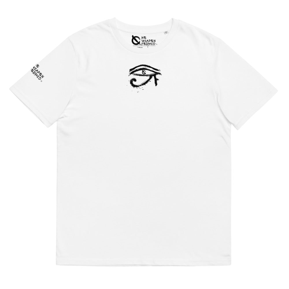 NO WEAPON FORMED HORUS EYE BLACK/WHITE - Unisex organic cotton t-shirt