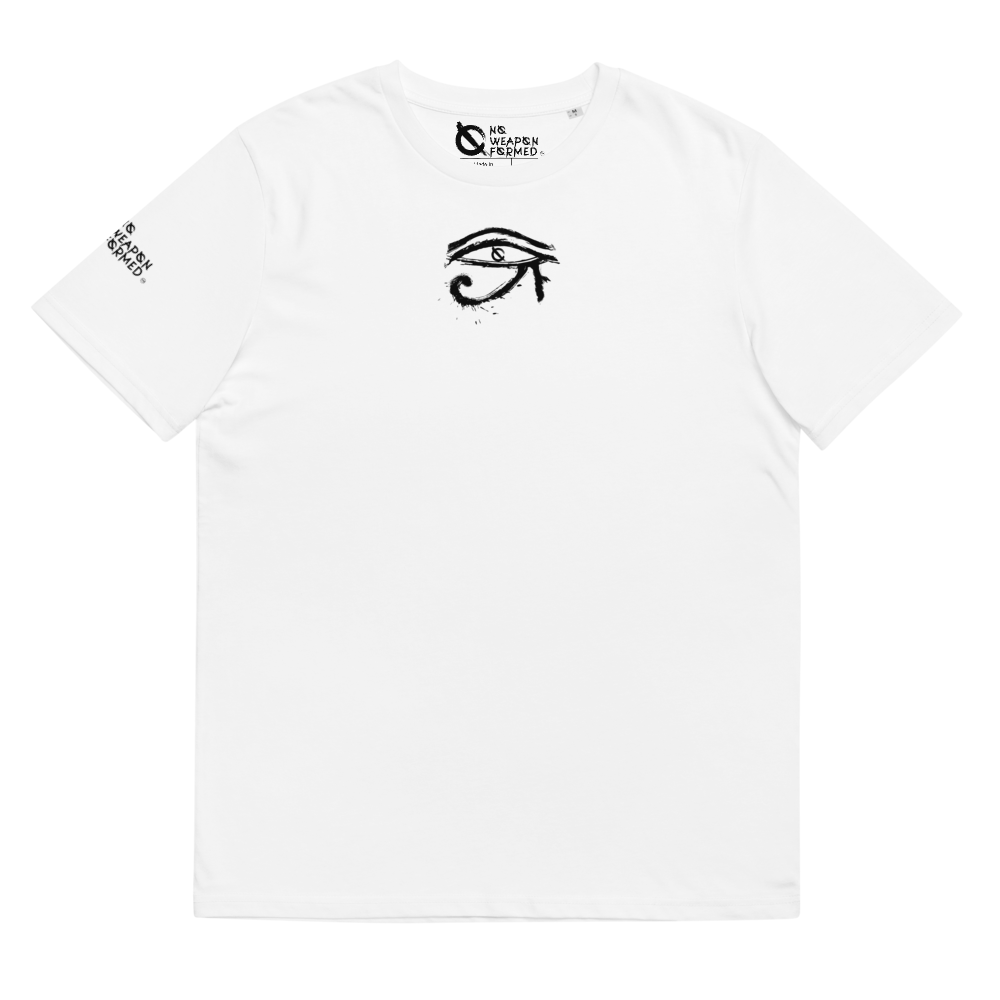 NO WEAPON FORMED HORUS EYE BLACK/WHITE - Unisex organic cotton t-shirt