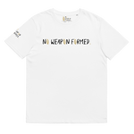 NO WEAPON FORMED "PRAYING ANGELS" GOLD/BLACK/WHITE - Unisex organic cotton t-shirt