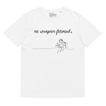 NO WEAPON FORMED "BOW & ARROW ANGELS" WHITE/BLACK - Unisex organic cotton t-shirt