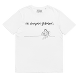 NO WEAPON FORMED "BOW & ARROW ANGELS" WHITE/BLACK - Unisex organic cotton t-shirt