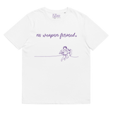 NO WEAPON FORMED "BOW & ARROW ANGELS" PURPLE - Unisex organic cotton t-shirt