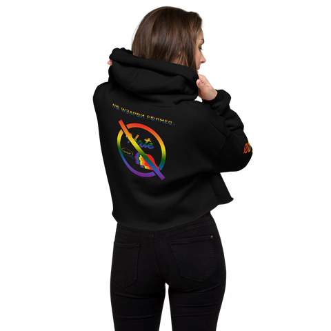 NO WEAPON FORMED LGBT+ HATE -  Women's Crop Hoodie