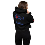 NO WEAPON FORMED 'SNAKES' BILLS BLUE/RED - Women's Crop Hoodie