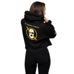 NO WEAPON FORMED 'ROBBER/OPPS' BLACK/YELLOW - Women's Crop Hoodie