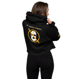 NO WEAPON FORMED 'ROBBER/OPPS' BLACK/YELLOW - Women's Crop Hoodie