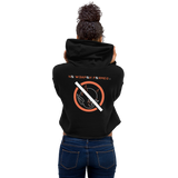 NO WEAPON FORMED 'DEVIL' WHITE/ORANGE -  Women's Crop Hoodie