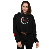 NO WEAPON FORMED 'SNAKES' RED/WHITE - Women's Crop Hoodie