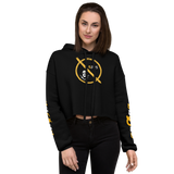 NO WEAPON FORMED 'ROBBER/OPPS' BLACK/YELLOW - Women's Crop Hoodie