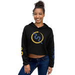 NO WEAPON FORMED 'SNAKES' BLUE/YELLOW - Women's Crop Hoodie