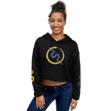 NO WEAPON FORMED 'SNAKES' BLUE/YELLOW - Women's Crop Hoodie