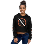 NO WEAPON FORMED 'DEVIL' WHITE/ORANGE -  Women's Crop Hoodie