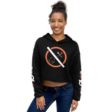 NO WEAPON FORMED 'DEVIL' WHITE/ORANGE -  Women's Crop Hoodie