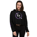 NO WEAPON FORMED 'SNAKES' PURPLE/GRAY - Women's Crop Hoodie