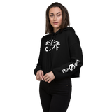 NO WEAPON FORMED HORUS EYE BLACK/WHITE -  Crop Hoodie