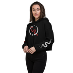 NO WEAPON FORMED 'SNAKES' RED/WHITE - Women's Crop Hoodie